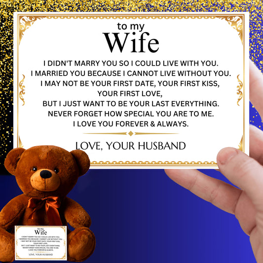 To My Wife - I Cannot Live Without You - W22