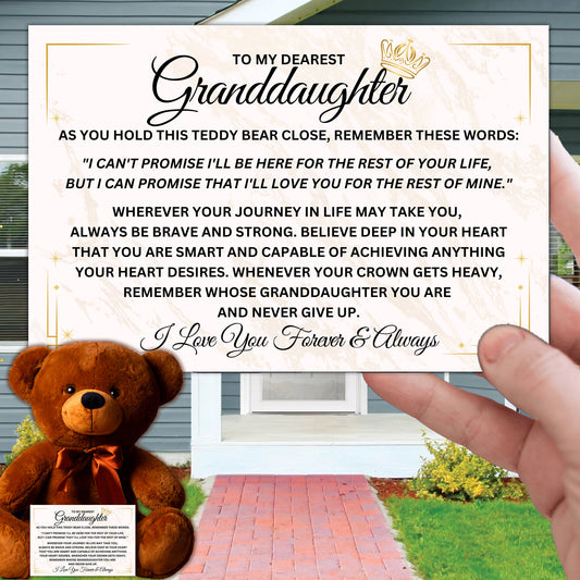 To My Dearest Granddaughter - Believe Deep In Your Heart - G25