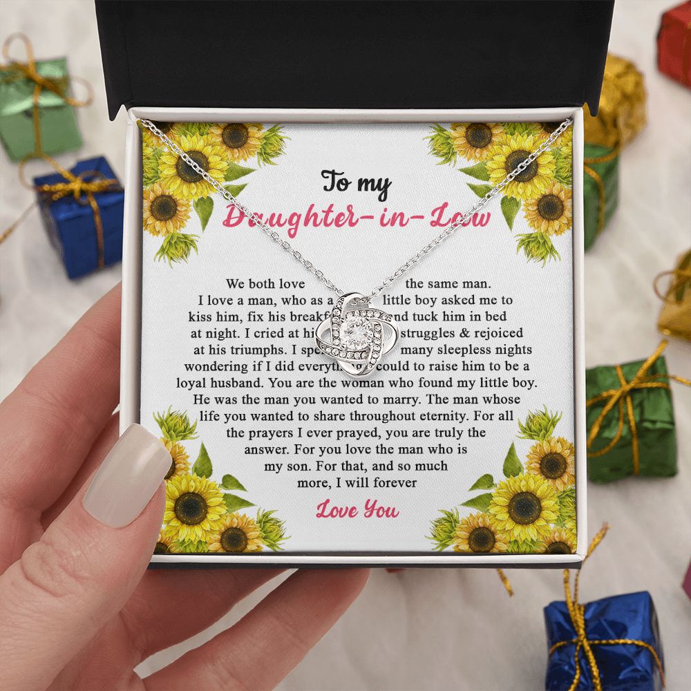 To My Daughter-in-Law - I Will Forever Love You - Elegant Alluring Beauty Necklace - D03