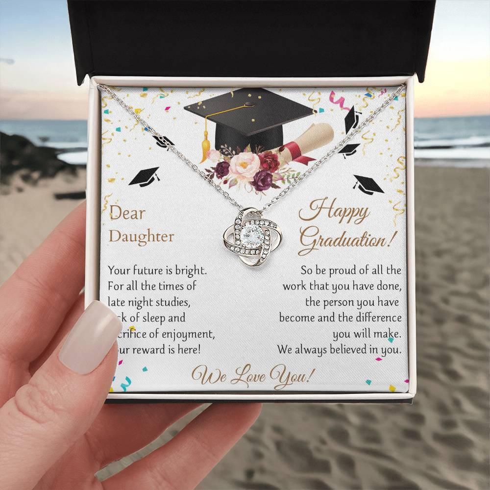 Dear Daughter, Happy Graduation! Personalized Name Necklace