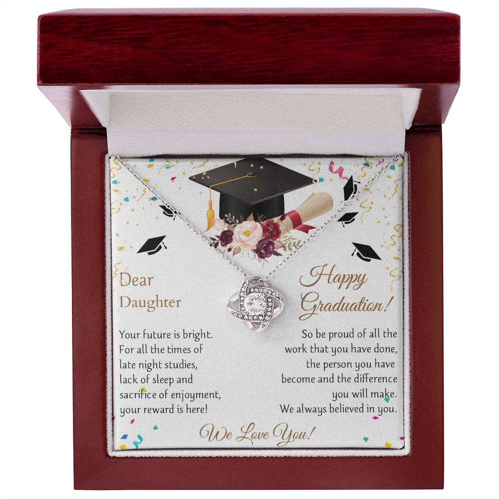 Dear Daughter, Happy Graduation! Personalized Name Necklace