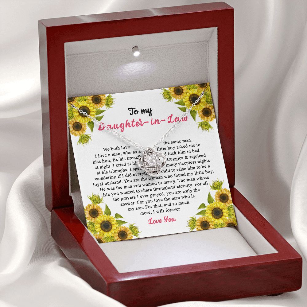 To My Daughter-in-Law - I Will Forever Love You - Elegant Alluring Beauty Necklace - D03