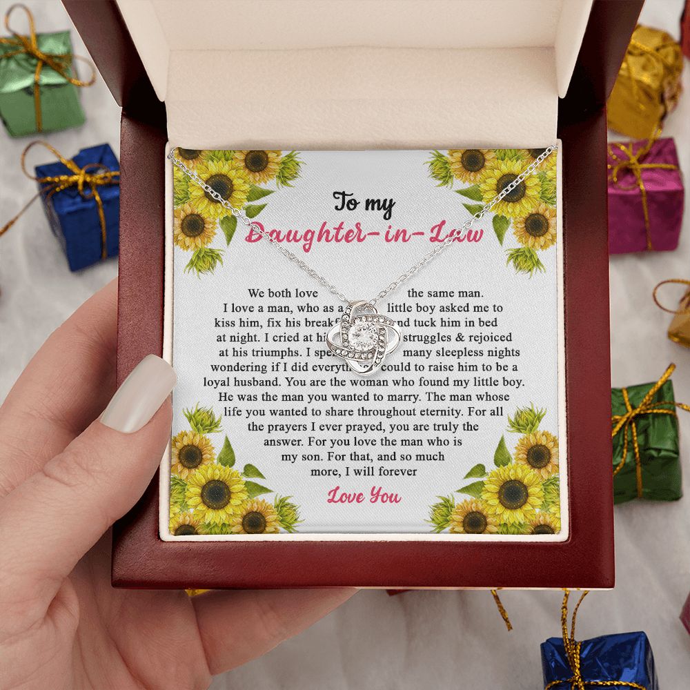 To My Daughter-in-Law - I Will Forever Love You - Elegant Alluring Beauty Necklace - D03