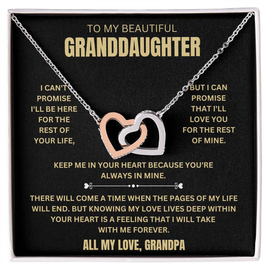 (ALMOST SOLD OUT!) To My Beautiful Granddaughter - Keep Me In Your Heart, Love Grandpa - G20