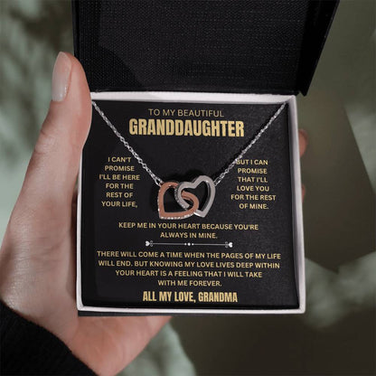 (ALMOST SOLD OUT!) To My Beautiful Granddaughter - Keep Me In Your Heart, Love Grandma - G19