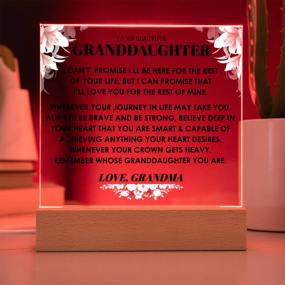 To My Granddaughter - Be Brave & Be Strong - Love Grandma - G10